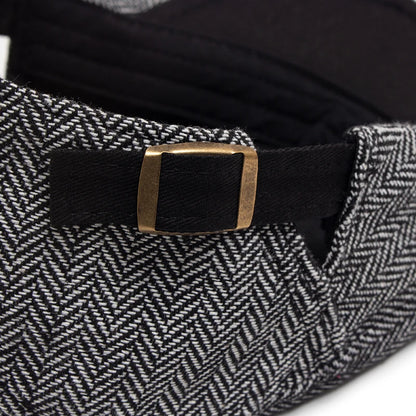 New Herringbone Vintage Beret Men Autumn Winter Casual Flat Visor Hat Berets Retro Fashion Newsboy Cap Men'S Adjustable