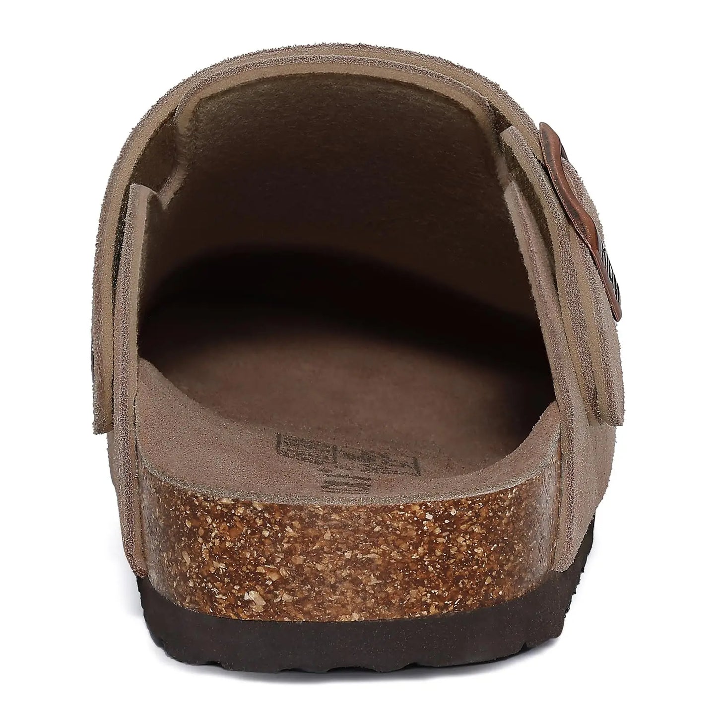 Women'S Suede Clogs with Arch Support New Adjustable Strap Cork Footbed Mules Lady Slip on Clogs Slippers Men Cork Slides
