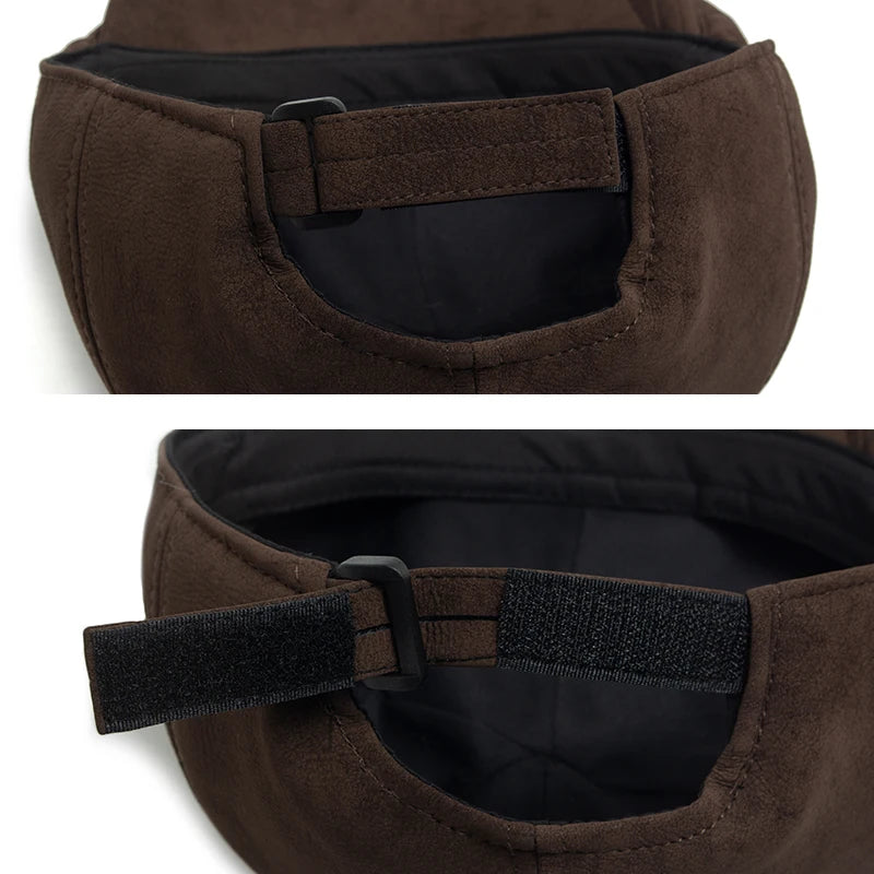 New PU Imitation Leather Newsboy Cap Fashion Vintage Men Women Berets for Spring Autumn Visor Flat Hat Casual Retro Hip Hop Caps