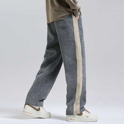 2023 Autumn Men'S Casual Pants Loose Fit Straight Leg Trousers with Pineapple Pattern Versatile Long Trousers for Men